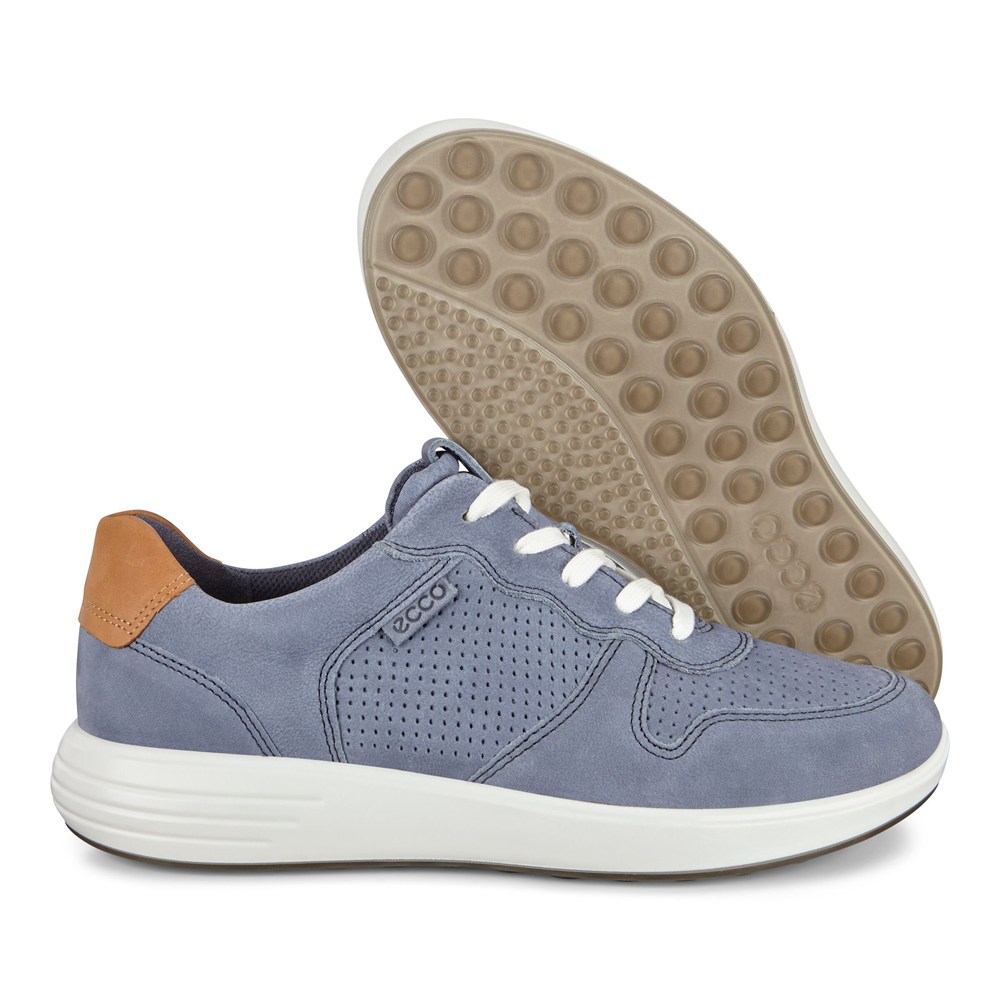 Tenis Hombre - ECCO Soft 7 Runner Lace-Ups - Azules - UYS328706